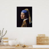 真珠のイヤリングを持つ少女 ポスター (キッチン)