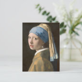 真珠のイヤリングを持つ少女 ポストカード (スタンド正面)