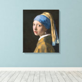 真珠のイヤリングを持つ少女 | Johannes Vermeer | キャンバスプリント (インサイチュ (ウッドフロア))