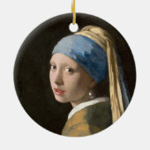 真珠のイヤリングを持つ少女 | Johannes Vermeer セラミックオーナメント (裏面)