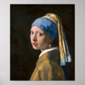 真珠のイヤリングを持つ少女 | Johannes Vermeer | ポスター (正面)