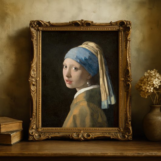 真珠のイヤリングを持つ少女 | Johannes Vermeer ポスター