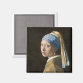 真珠のイヤリングを持つ少女 | Johannes Vermeer マグネット (正面/裏面)