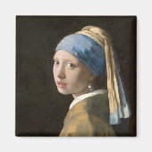 真珠のイヤリングを持つ少女 | Johannes Vermeer マグネット (正面)