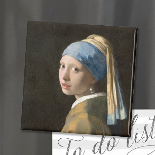 真珠のイヤリングを持つ少女 Johannes Vermeer マグネット