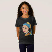 真珠のイヤリングを持つ少女 Tシャツ (正面フル)