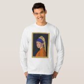 真珠のイヤリングを持つ少女 Tシャツ (正面フル)