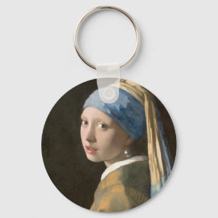 真珠のイヤリングを持つVERMEER Girl キーホルダー