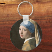真珠のイヤリングを持つVERMEER Girl キーホルダー (正面)