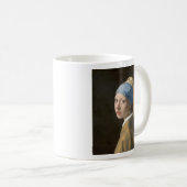 真珠のイヤリングを持つVERMEER Girl コーヒーマグカップ (正面右)
