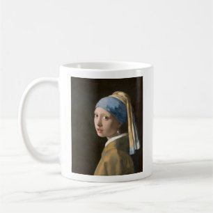 真珠のイヤリングを持つVERMEER Girl コーヒーマグカップ