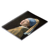 真珠のイヤリングを施したパーティー飾り付き少女 ノートブック (左側)