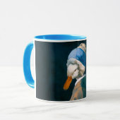 真珠のイヤリングマグでアヒル マグカップ (正面左)