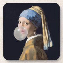 真珠のイヤリング吹を持つ女の子はバブルガム