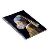 真珠のイヤリング吹を持つ女の子はバブルガム ノートブック (右側)