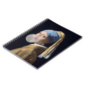 真珠のイヤリング吹を持つ女の子はバブルガム ノートブック (左側)