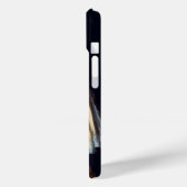 真珠のイヤリング吹を持つ女の子はバブルガム Case-Mate iPhoneケース (裏面 / 左)