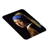 真珠のイヤリング磁石を持つ女の子 マグネット (右側)