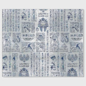 真珠のエジプトのヒエログリフそして神のアワビ ラッピングペーパー (フラット)