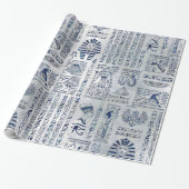 真珠のエジプトのヒエログリフそして神のアワビ ラッピングペーパー (アンロールド)