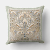 真珠のエレガンス：クリスタル刺繍パターンスロー クッション (裏面)