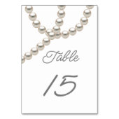 真珠のエレガントな結婚式 テーブルナンバー (正面)