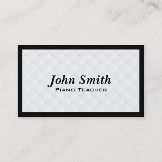真珠のキルトのピアノの教師の名刺 名刺 (正面)