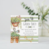 真珠のサクレントとガーデン素朴デコールの列 招待状 (スタンド正面)