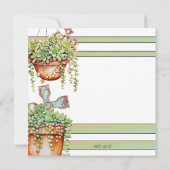 真珠のサクレントとガーデン素朴デコールの列 招待状 (裏面)