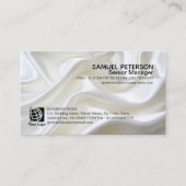 真珠のサテンの生地の質のプロフェッショナルカード 名刺 (正面)