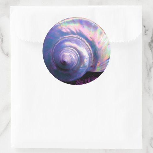 真珠のシーシェル熱帯産オパールの母親は紫色に見える ラウンドシール (バッグ)