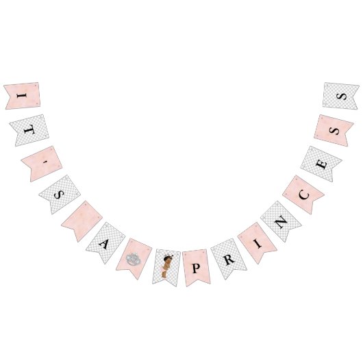 真珠のダイヤモンドの民族のプリンセスの女の赤ちゃんの魅力 バンティングフラッグ (全)