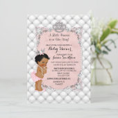 真珠のダイヤモンドの民族のプリンセスの女の赤ちゃんの魅力 招待状 (スタンド正面)