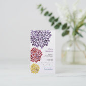 真珠のダリアの花の破烈の花の名刺 名刺 (スタンド正面)