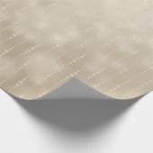 真珠のチタンアイボリーはガラス光沢のあるガラスをドロップ ラッピングペーパー (角)