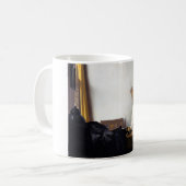 真珠のネックレスを持つ女性、ヨハネス・ヴェルメール コーヒーマグカップ (正面左)