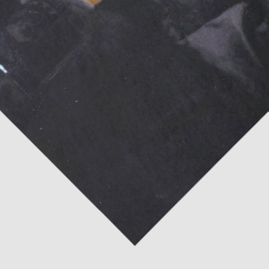 真珠のネックレスを持つ女性、ヨハネス・ヴェルメール 薄葉紙 (詳細)