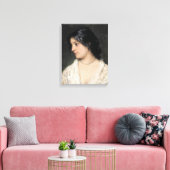 真珠のネックレスを持つ女性(Eugene de Blaas著) キャンバスプリント (インサイチュ (リビング))
