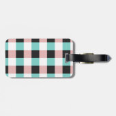 真珠のネックレス|のモノグラムを持つシックな猫 ラゲッジタグ (裏面横)