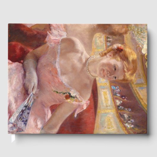 真珠のネックレス&ピンクドレスを着たアメリカ人女性 ゲストブック (正面)