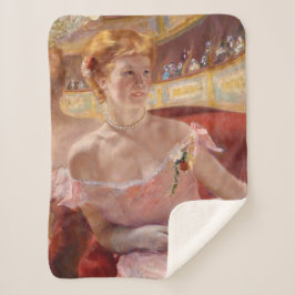 真珠のネックレス&ピンクドレスを着たアメリカ人女性 シェルパブランケット