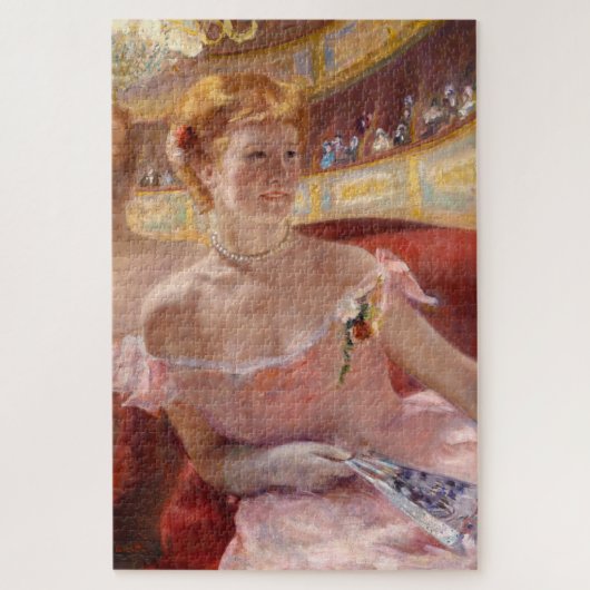 真珠のネックレス&ピンクドレスを着たアメリカ人女性 ジグソーパズル (縦)