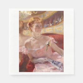 真珠のネックレス&ピンクドレスを着たアメリカ人女性 スタンダードランチョンナプキン