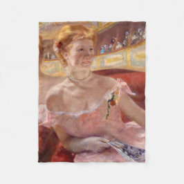 真珠のネックレス&ピンクドレスを着たアメリカ人女性 フリースブランケット