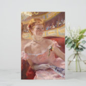 真珠のネックレス&ピンクドレスを着たアメリカ人女性 便箋 (スタンド正面)