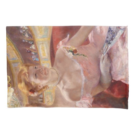 真珠のネックレス&ピンクドレスを着たアメリカ人女性 枕カバー (正面左)