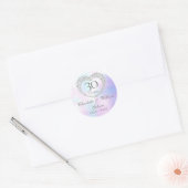真珠のハートで30周年記念を祝おう ラウンドシール (封筒)