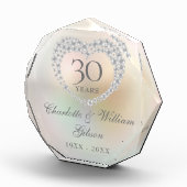 真珠のハートの30回目の結婚記念日 フォトブロック (右)
