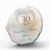 真珠のハートの30回目の結婚記念日 フォトブロック (左)
