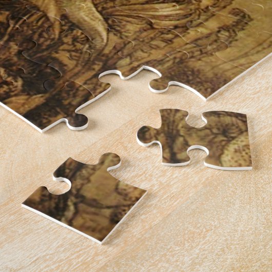 真珠のパズルのために採取している人魚 ジグソーパズル (側面)